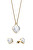 Romantická sada pozlacených šperků Arctic Symphony 431-715-Gold (náhrdelník, náušnice)