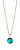Slušivý pozlátený náhrdelník s tyrkysovým kryštálom Artic Symphony 436-256-450