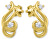 Zarte Ohrringe aus Gelbgold mit Kristallen 239 001 01073