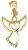Jemný prívesok zo žltého zlata Anjel PENT108_AU_Y
