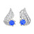 Wunderschöne Ohrringe aus Weißgold mit blauen Zirkonen 239 001 00529 0700600