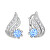 Gyönyörű fehérarany fülbevaló világoskék cirkónium kövekkel 239 001 00529 0700500