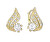 Schöne Ohrringe aus Gelbgold mit Zirkonen 239 001 00529