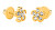 Kytičkové náušnice zo žltého zlata so zirkónmi 14/182.711/17ZIR