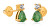 Luxuriöse Ohrringe aus Gelbgold mit Zirkonen 14/170.701/17ES