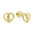 Winzige minimalistische Ohrringe aus Gelbgold Kleine Herzen  231 001 00661