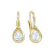 Wunderschöne goldene Ohrringe mit klaren Kristallen 236 001 00960