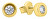 Náušnice zo žltého zlata so zirkónmi GOLD013_AU_Y