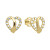 Delicati orecchini a cuore in oro giallo 239 001 01201