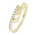 Gyengéd női gyűrű sárga aranyból kristályokkal 229 001 00857