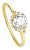 Očarujúce zásnubný prsteň zo žltého zlata 229 001 00804