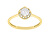 Očarujúce zásnubný prsteň zo žltého zlata GR003YAU