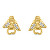 Bezaubernde goldene Ohrringe Engel EA527YAU