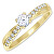 Ein bezaubernder Ring mit Kristallen aus Gold 229 001 00810
