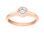 Bájos rózsaszín arany gyűrű cirkónium kövekkel  SR042RAU