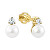 Romantické zlaté náušnice s pravou perlou 745 235 001 00101 0000000