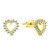 Delicati orecchini a cuore in oro giallo EA977YAU