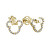 Funkelnde Ohrringe aus Gelbgold Minnie Mouse 239 001 01130