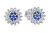 Lenyűgöző fehérarany fülbevaló kék kristályokkal 239 001 01067 07