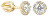 Zlaté okrúhle náušnice s čírymi kryštálmi 239 001 00806
