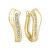 Goldene Ohrringe mit Kristallen 239 001 00743