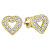 Arany szív fülbevaló kristályokkal 239 001 00207