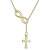 Zlatý originálne náhrdelník Nekonečno s krížikom 40 cm 273 001 00132