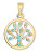 Goldanhänger Glocke Baum des Lebens mit grünen Kristallen 249 001 00442