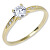 Zlatý zásnubní prsten s krystaly 229 001 00809
