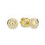 Runde Ohrringe aus Gold mit klaren Kristallen 239 001 00701