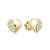 Goldene Ohrringe Herzen mit Kristallen 239 001 00878