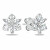 Orecchini scintillanti in argento Fiori EA1064W