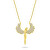 Funkelnde vergoldete Halskette Engel mit Zirkonen NCL143Y
