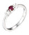 Blýštivý stříbrný prsten s rubínem Precious Stone SR09003C