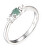 Blýštivý stříbrný prsten se smaragdem Precious Stone SR09003D