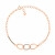 Bracciale placcato in oro rosa da donna con zirconi trasparenti BRC159R