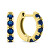 Drobné pozlacené kroužky s modrými zirkony EA481YB