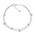 Doppio bracciale in argento con perline BRC103W