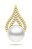 Eleganter Perlenanhänger aus vergoldetem Silber PT93Y