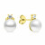 Cercei eleganți placați cu aur cu perle autentice EA597Y