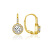 Eleganti orecchini placcati oro con zirconi LME290Y