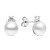 Elegantní stříbrné náušnice s pravými perlami EA597W