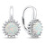 Elegáns ezüst fülbevaló cirkónium kövekkel és opálokkal EA931W