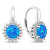 Eleganti orecchini in argento con zirconi e opali EA931WB