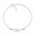 Bracciale elegante in argento con zirconi BRC157W