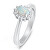 Elegantný strieborný prsteň s opálom a zirkónmi RI106W