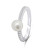 Elegantní stříbrný prsten s pravou perlou RI055W