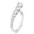 Elegante anello in argento con zirconi RI119W