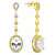 Cercei eleganți suspendați placați cu aur cu zirconi EA969Y