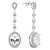 Eleganti orecchini pendenti in argento con zirconi EA969W